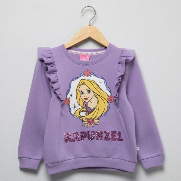 POLERA RAPUNZEL Polera color morado con diseño rapunzel para niña